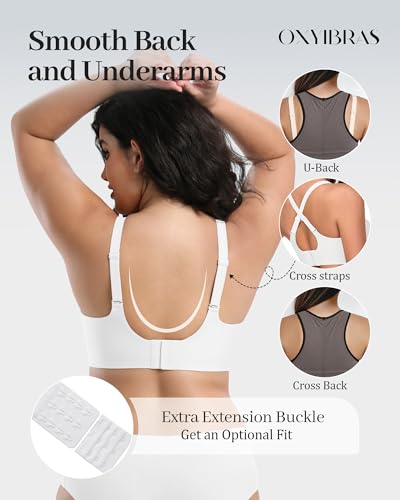 Image of Jelly Bras for Women No Underwire Mesh Wireless Crossover Bra Seamless Full Coverage Lift T Shirt Sleep Bralettes