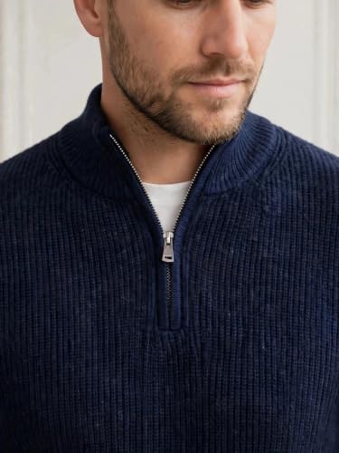 Image of Pivl Men's Winter Half Zip Solid Sweater