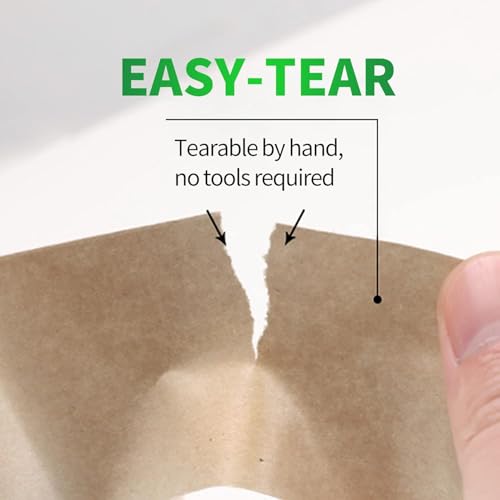 Image of SECUREMENT Paper Tape Plain Biodegradable Green Recyclable Craft Tape (50 mtr length) (3 inch INCH, 6 Tape Rolls)