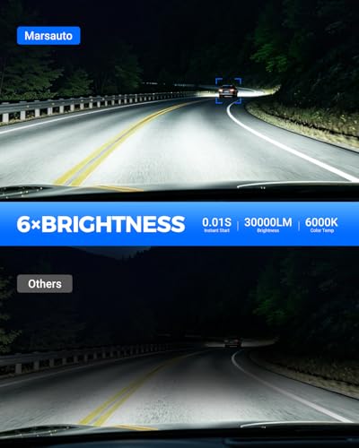 Image of Marsauto D1S HID Bulbs, 6000K Cold White 66144 66140 85140 85415 Xenon Bulb Replacement, Plug-and-Play 5 Years Lifespan, IP67 Waterproof Design, Up to 600% Brightness, Pack of 2