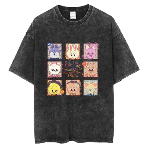 YJYP Washed Shirts Felix Bangchan Hyunjin Tshirt Unisex Vintage Tee Shirts