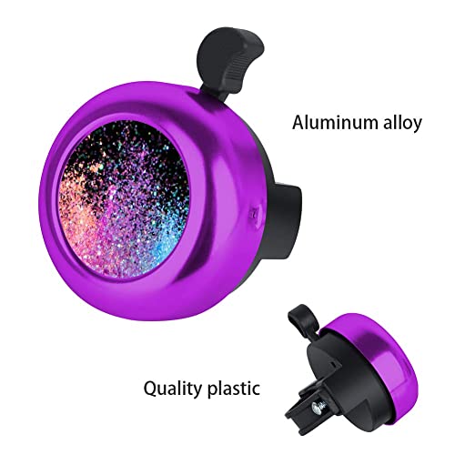Mzelq Bicycle Bell Cute Clear Sound Adjustable Size Aluminum Bike Accessories Bell Ring For Girls Women Kids Adults (Glittery) #TOP5