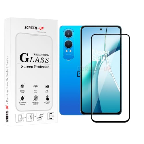 Image of ScreenUp Tempered Glass For OnePlus Nord CE4 Lite - Ultra Clear, 9H Scratch Resistant, Full Coverage, Easy Install Screen Protector