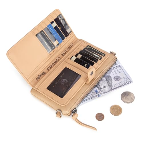 Montana West x Wrangler Crossbody Wallet for Women RFID Blocking Clutch Wristlet Purse with Credit Card Slots AR-WG184-1813TN3