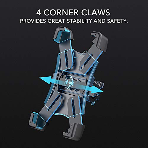 Leeofty Suporte de telefone para bicicleta leve ABS Suporte ajustável para telefone móvel