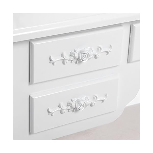 Dressing table, stool and mirror, 7 drawers, 3 mirrors - Image 4
