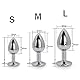 3 Stücke Klein Medium Groß Metall Analplug Set mit Kristall Diamant Sex Spielzeug,Buttplug Anal Butt Plug,für Frauen Männer Paare Anfanger für Frauen Männer Plug Metall Set (Rote)