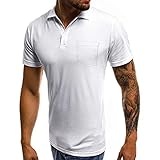 OPTIMALE PASSFORM: Das Herren Polo-Shirt kurzarm passt sich ihrem Körper durch einen taillierten Schnitt optimal an. Das zeitlose Design des Sommer-Shirts sieht extrem modern und stylisch zugleich aus.