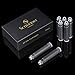 Scriveiner Silver Chrome Fountain Pen - Stunning Luxury Pen, Real Gold Plating, Schmidt Gilded Nib (Medium), Bundle with Fountain Pen Ink Cartridges - Black - 20 Standard International