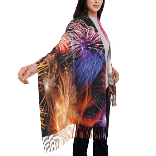 Beautiful Fireworks Print Scarfs For Women Scarf Soft Long Fashion Scarves Wrap Shawl3