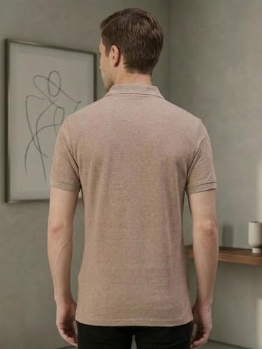 Image of Lux Cozi Men's Cotton Solid Polo Tshirt | Collar Tshirts | Half Sleeves | Stylish & Premium All Day Wear | Pack of 1