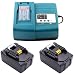 Produktbild Ersatz Ladegerät mit 2X 18V 3,0Ah Akku für Makita 18V Akku serie BL1815 BL1830 BL1835 BL1840 BL1850 BL1860 BL1875