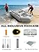BEYOND MARINA 8.2ft Inflatable Boat - 2 Person Inflatable Dinghy Boat for Adults 5 Horsepower Heavy Duty Fishing Boat with Aluminum Oars, Floor Panels