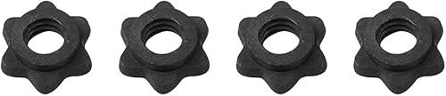 Miniatura 8 de Tuerca hexagonal para mancuernas, 2 pares de collares Spinlock para levantamiento de pesas, abrazadera de tornillo antideslizante, piezas de