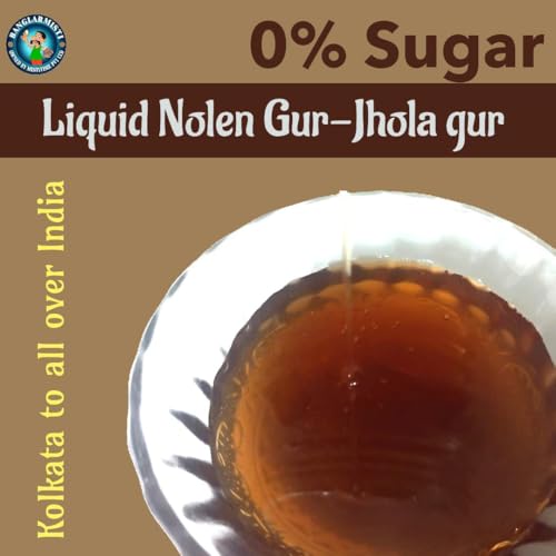 Image of BANGLARMISTI Natural Liquid Khajur Gur | Pure Date Palm Syrup Jaggery | Traditional Bengali Jhola Gur | no Added Sugar | Fresh, Aromatic & Chemical-Free (650g)
