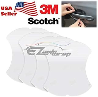 EZAUTOWRAP 4PCs 3M Scotchguard Clear Door Cup Handle Paint Scratch Protection Guard Film