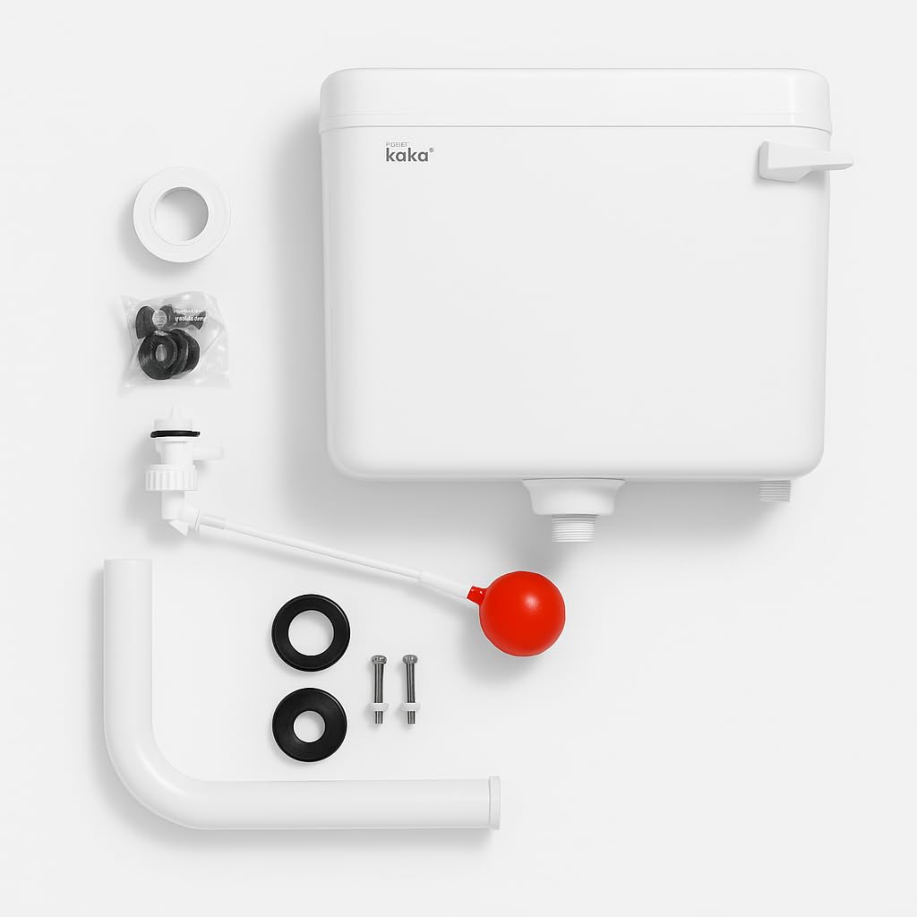 Buildingshop10 Litre Wall Mounted Flush Tank for Toilet White colour with Side Lever, Compact and Easy to Install - Image 5 thumbnail