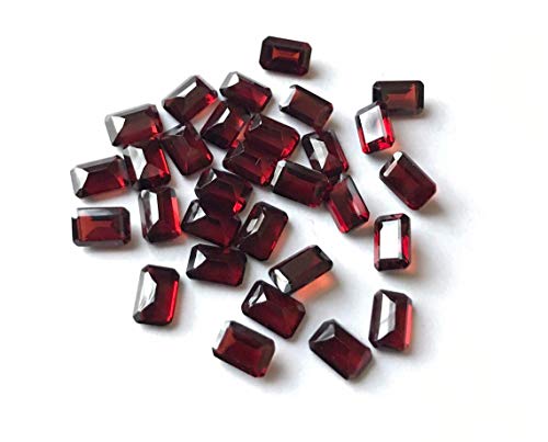 Grenat naturel 9x7mm octogone facetté pour création bijoux - 2