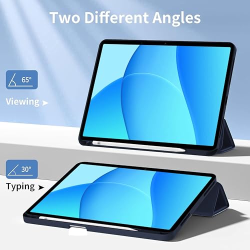 Image of TGK Case for OnePlus Pad Lite 11 inch Tablet, Oppo Pad SE 11 inch Trifold Smart Stand Flip Cover (Blue)