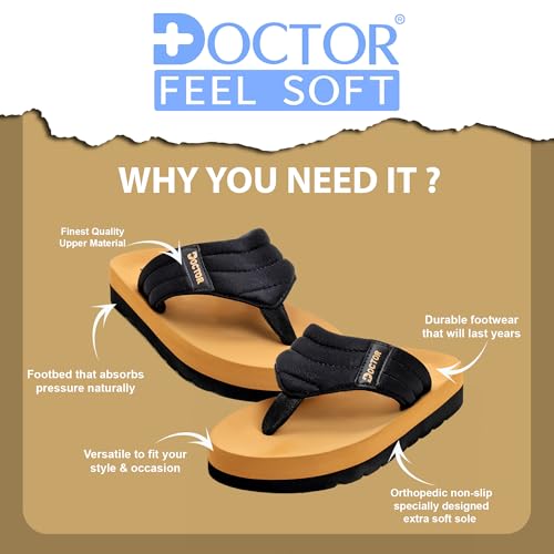 Image of Cushioned Flip Flops for Men | Padded Fabric Strap Thong Slippers | Lightweight Anti-Slip EVA Sole Everyday Wear Footwear