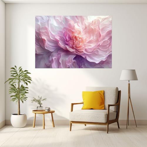 Moderne impression sur grande pivoine pastel de qualité supérieure - 3