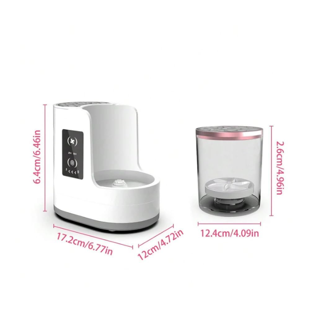 Gleamakeup Elektrischer Make-up-Pinselreiniger, 3-in-1 automatischer Make-up-Pinsel mit Timer, USB-betriebener Beauty-Swirl-Kosmetikpinsel-Reiniger für Make-up-Pinsel und Schwämme (A-Stecker)