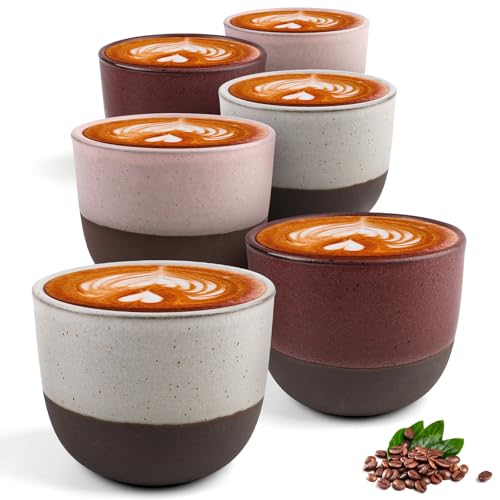 PTSBENCO Espressotassen Set 6x 120ml [LIEBEVOLL HANDGEFERTIGT]...