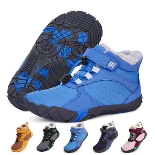BibYuga Barfußschuhe Winter Kinder Winterschuhe Mädchen Jungen, Barfussschuhe...