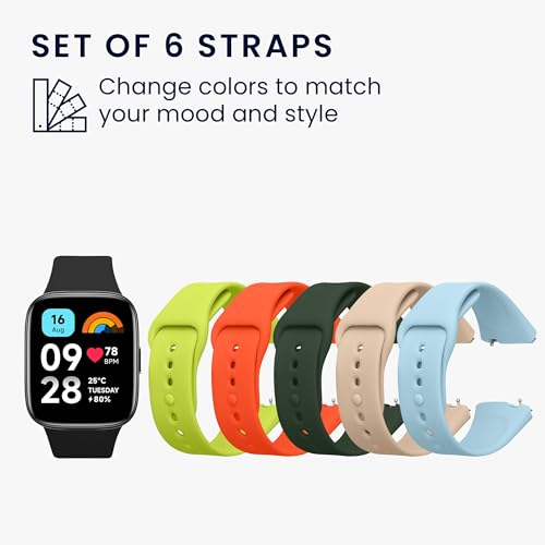 Set de 6 correas de silicona para Xiaomi Redmi Watch 3 miniatura 3