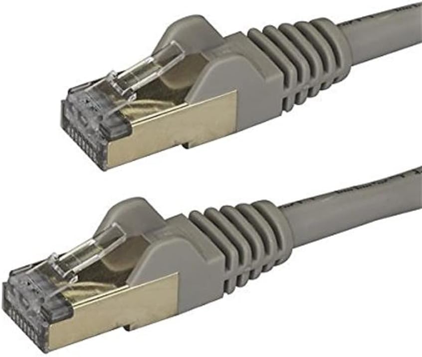 StarTech.com 1 m CAT6a Ethernet Cable - 10 Gigabit Shielded Snagless RJ45 100W PoE Patch Cord - 10GbE STP Category 6a Network Cable w/Strain Relief - Grey Fluke Tested UL/TIA Certified (6ASPAT1MGR)