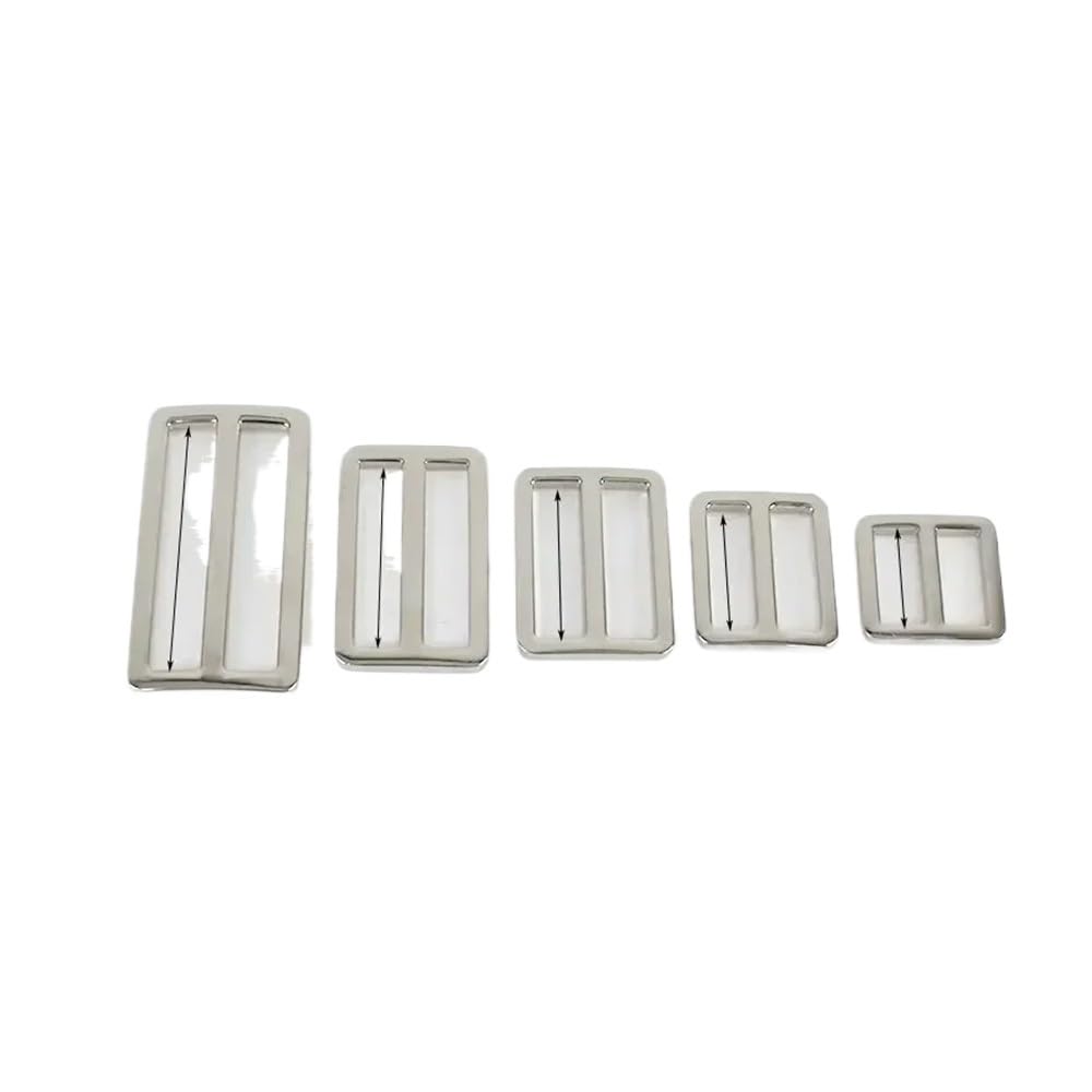 10/20 hebillas de metal de 20 a 50 mm para correa de bolsa, deslizador, cierre de ajuste tri deslizante, cincha, mochila, ganchos, bucles, accesorios de bricolaje