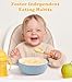 iNeibo 4 Packs Porcelain Baby Bowls with Silicone Sleeve for Toddler Feeding, BPA-Free, Non Slip, Microwave & Dishwasher Safe