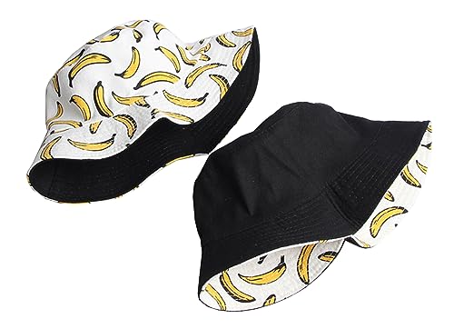 Ihauiue IHA-PM-XJ-WT Novelty Fruit Print Bucket Hats Summer Fishing Cap Reversible Packable Sun Hat thumb #2