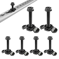 Golgner 6 Stück M8*60 Schraubfitting Airlineschiene, Airlinebeschlag Zubehör, Schraubfitting Für Zurrschiene, Single Schraubfitting für Airlineschiene, für Zurrschienen Wohnmobil Zubehör(Schwarz)