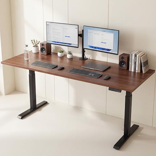 Image of Table Top for Office, Study & Standing Desk - 25mm Pre-Laminated Engineered Wood, Matte Scratch & Spill Resistant, Load up to 120 kg, Suitable Frames - 60x30 inch,Walnut