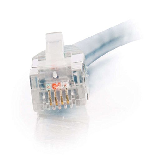 C2G Rj11 Ethernet Network Cable For Dsl Internet, 100 Foot Long, 28726 Transparent Blue #TOP2