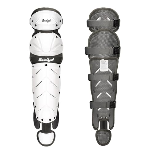 image for Beutyal Baseball Softball Catcher Leg Guards Shin Guards Adult 15 Inch