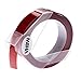 Produktbild vhbw 3D Prägeband-Schriftband Kassette passend für Dymo Rhino M1011 Etiketten-Drucker 12mm weiß auf rot