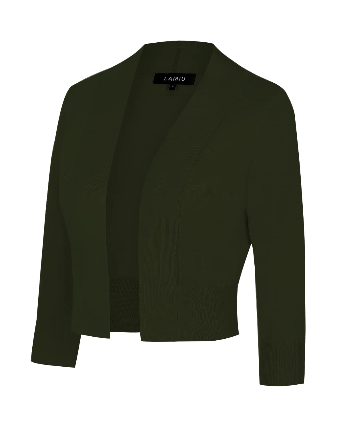 MINTLIMIT Women Shrug Bolero Open Front 3/4 Sleeve Cropped Cardigan Sweater