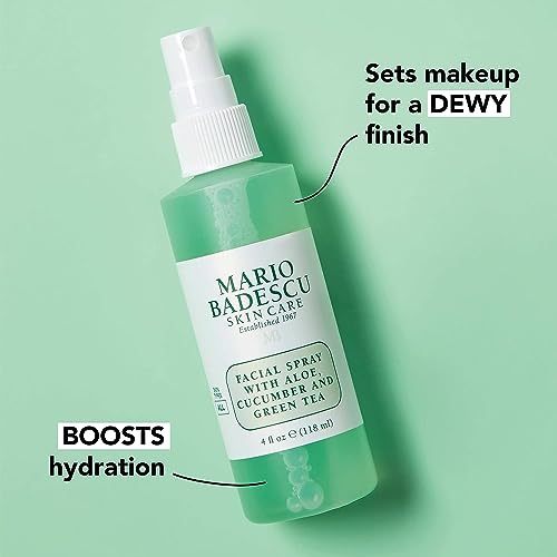 Image of Mario Badescu Facial Spray for All Skin Types, Face Mist that Hydrates and Restores Balance, Helps to Soothe the Skin Suitable for Men & Women, Travel Size