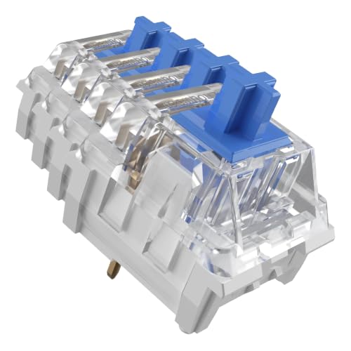 Image of Zhouwang 108PCS Blue Switches,3 Pin Replacement Dustproof Mechanical Keyboards Switches, Suitable clicker for 3D Prints and Gaming Keyboards (Pack of 4)