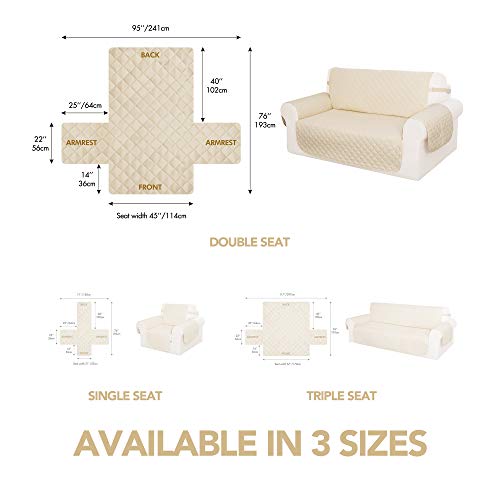 Deconovo Copridivano 2 Posti Trapuntato con Tasche...