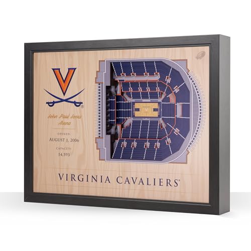 YouTheFan NCAA Virginia Cavaliers 25-Layer StadiumViews 3D Wall Art - John Paul Jones Arena