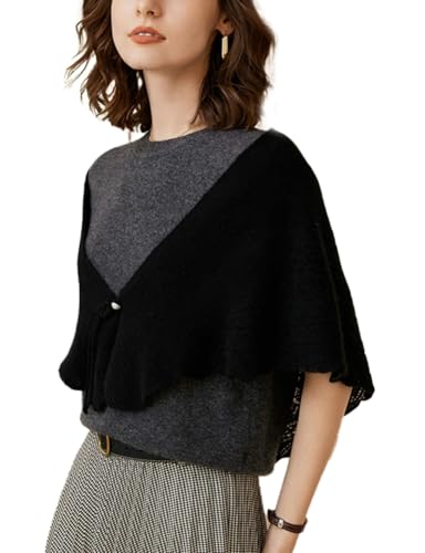 Womens Pashmina Shawls and Wraps Knitted Sweater Casual Shawl Wraps Scarf Cashmere Cardigan Cape Shoulder Top 2025