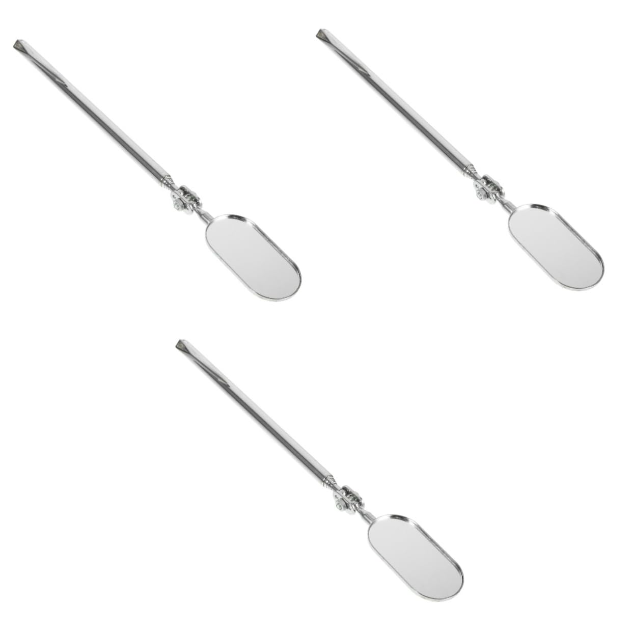 VILLFUL 3pcs Mechanics Inspection Mirror Telescoping Inspection Mirror Tool Auto Repair Stick Clip Versatile for DIY Professionals