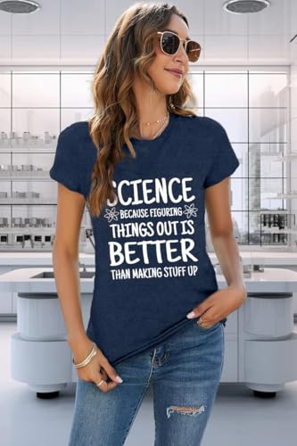 Womens Science Teacher Shirts Scientist Teach Tshirt Teaching Life Science Lover Tee Tops3