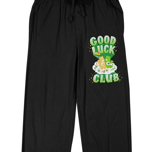 Bioworld Carebears Good Luck Club Good Luck Bear and Funshine Men's Black Sleep Pants2