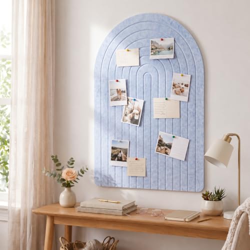 Image of Climberty Arched Felt Bulletin Board 35x24 Inch (Sky Blue)