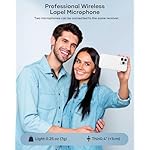 2 Pack Wireless Lavalier Microphone for iPhone iPad and Android Phone, Lapel Mic Plug and Play Wireless Mic Noise Reduction Microphone for Video Recording Interview Podcast Vlog YouTube Tiktok - Image 4