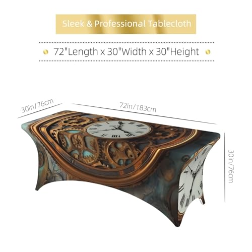 Nappe élasthanne steampunk lavable et infroissable pour table buffet - 7